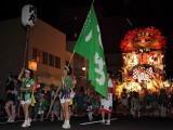 八戸三社大祭　夜間運行　山車蒸気噴射