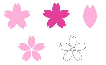 Illustrator 簡単に桜の花びらと花を描いちゃうよ