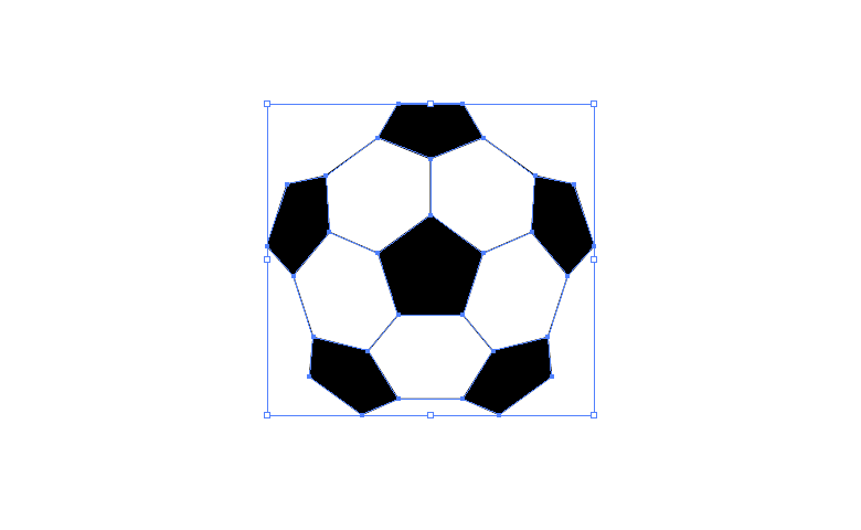 Illustrator 簡単に少しリアルなサッカーボールを描こう